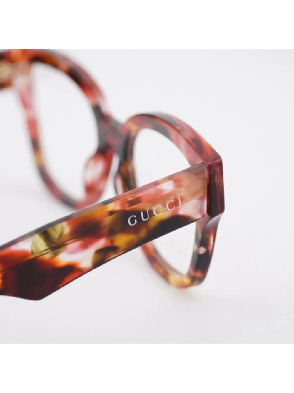 Gucci GG2008O 002 Eyeglasses Red Havana 54mm Cat Eye Frame